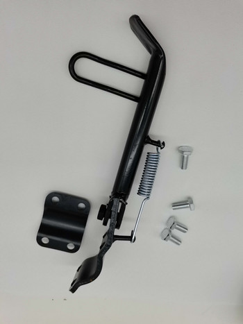 A757 Стойка за скутер Странична стойка за крака Поддържаща странична стойка за крака Поддържаща скоба Метална черна с пружина 20CM