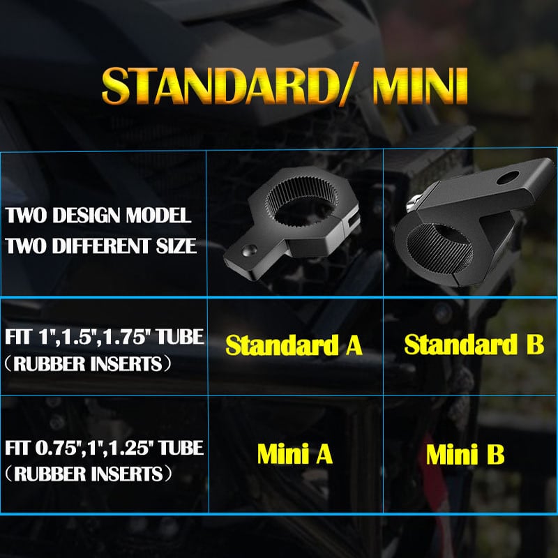 Motorkerékpárra szerelhető fényszórókonzol 4x4 Kiegészítők Off road autós Led Bar munkalámpa Ködlámpa rögzítő bilincstartó csőtartók