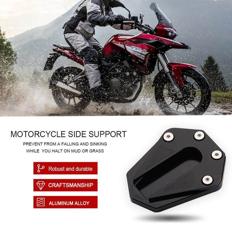 Sobib mudelile Benelli TRK502 TRK 502 2017-2018 TRK502X 2020 Mootorratta jalakargu pikenduspadja plaadi külgtoe suurendaja alumiinium