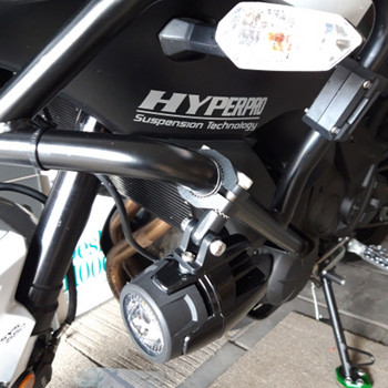 Скоба за монтиране на прожектори за фарове на мотоциклети Стойка за държач на лампи за фарове на мотоциклети Регулируема скоба за монтиране на бронята 19 mm-26 mm