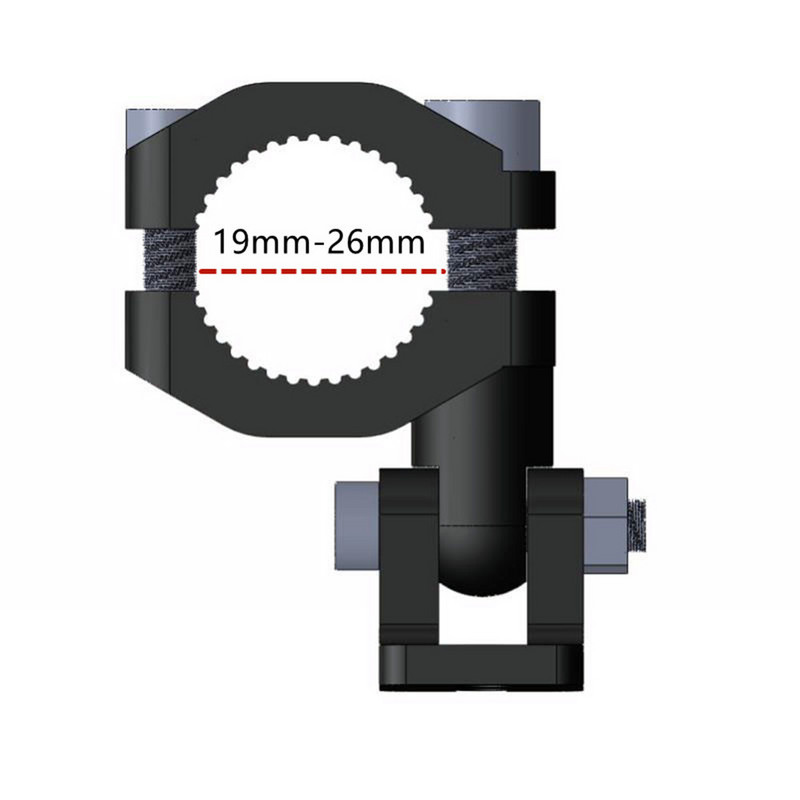 Motorkerékpár fényszóró reflektor tartókeret Motoros fényszóró lámpatartó tartó Állítható 19 mm-26 mm lökhárító rögzítő bilincs