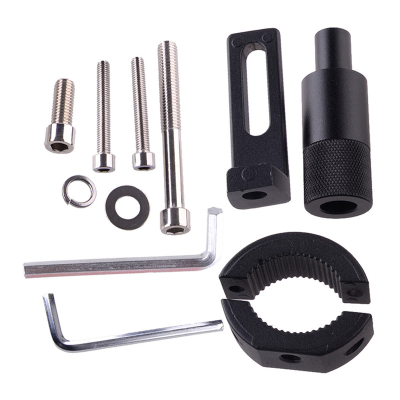 Aliuminio lydinio universalus motociklo šakės žibinto spaustukas taškinio rūko vairavimo žibinto tvirtinimo laikiklis priekinių žibintų laikiklis mažas / didelis juodas