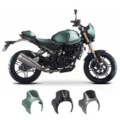 Testreszabva a VOGE 300AC GPX MAD300 motorkerékpárhoz, kerek ABS műanyag szélvédőre, fényszóró védőburkolata