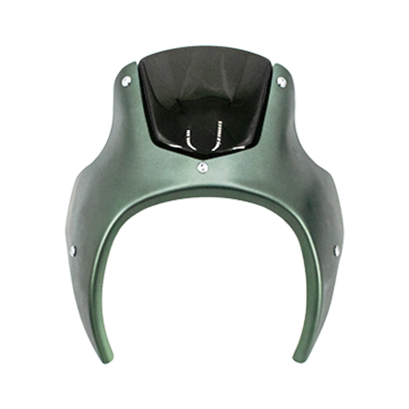 Testreszabva a VOGE 300AC GPX MAD300 motorkerékpárhoz, kerek ABS műanyag szélvédőre, fényszóró védőburkolata