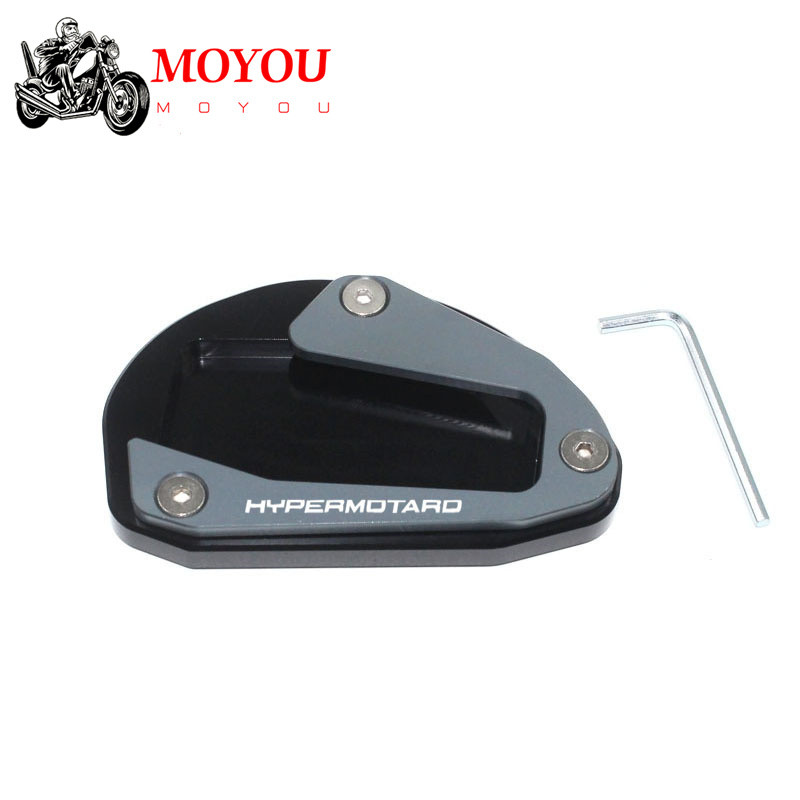 Alumínium motorkerékpár DUCATI Hypermotard 796 950 821 939 hosszabbító támasztékhoz Nagyító hosszabbító pad oldalsó állvány láb Supersport