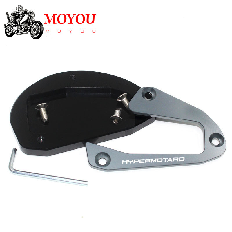 Alumínium motorkerékpár DUCATI Hypermotard 796 950 821 939 hosszabbító támasztékhoz Nagyító hosszabbító pad oldalsó állvány láb Supersport