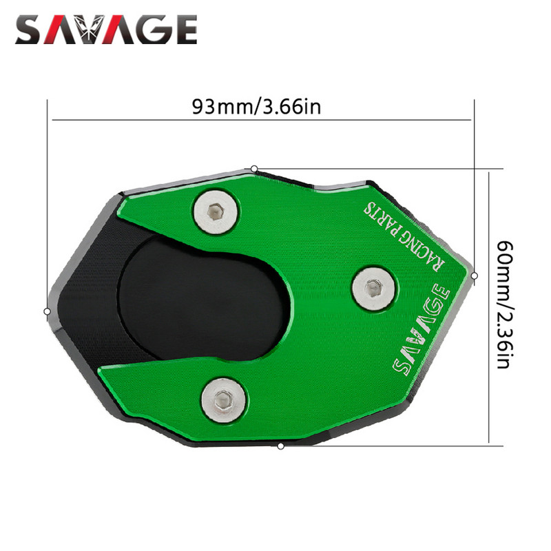 Predlžovacia doska bočného stojana pre KAWASAKI Z900 Z800 Z650 Z300 Z250 Z1000/R ER6N ER6F Motocyklový CNC stojan, zväčšovacie podložky na nohy