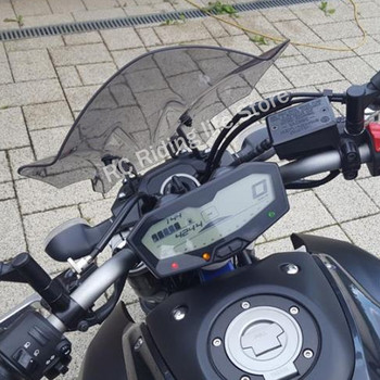 Παρμπρίζ μοτοσικλέτας με βραχίονα τοποθέτησης Ανεμοστρόβιλοι για Yamaha MT07 MT FZ 07 2013 2014 2015 2016 2017 FZ-07