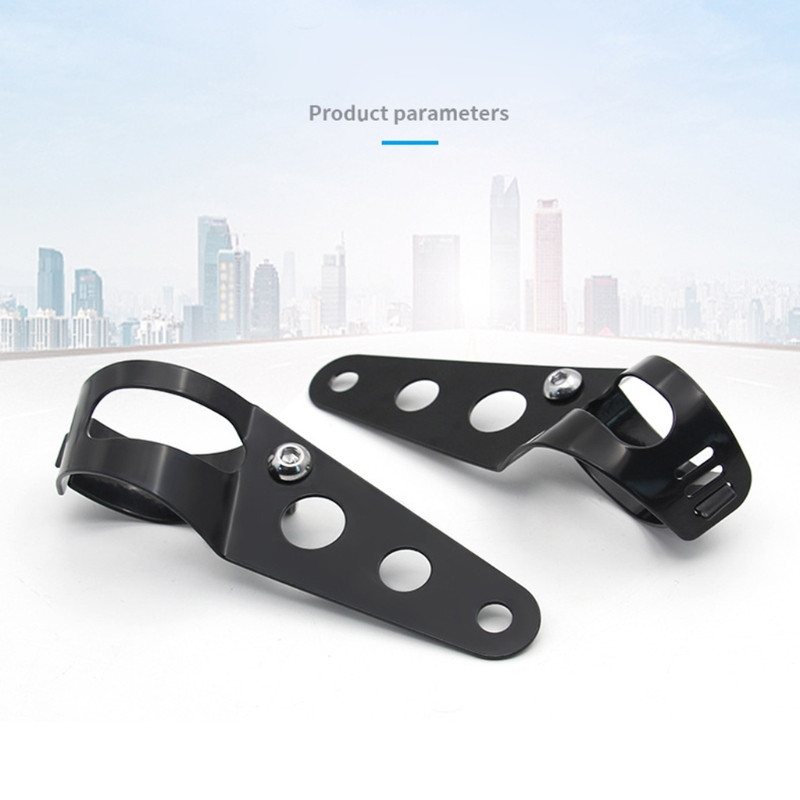 1 pár držiakov svetlometov pre motocykle, nastaviteľné uhlové svorky, náhradné diely pre vidlicové trubice 35 mm - 43 mm