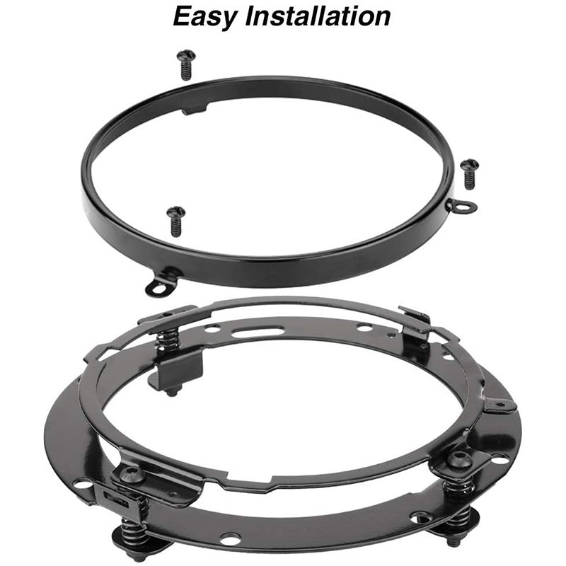 1 db/2 DB rögzítőkeret 7 hüvelykes LED-es fényszórógyűrűhöz 7 hüvelykes fényszóróra szerelhető lámpatartóhoz Jeep Wrangler JK TJ motorkerékpárokhoz