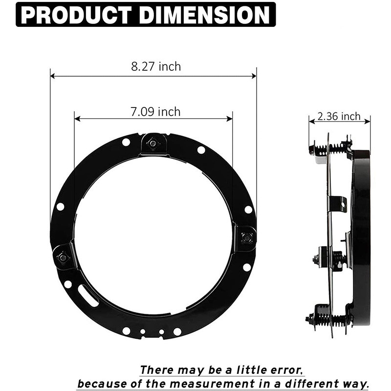 1 db/2 DB rögzítőkeret 7 hüvelykes LED-es fényszórógyűrűhöz 7 hüvelykes fényszóróra szerelhető lámpatartóhoz Jeep Wrangler JK TJ motorkerékpárokhoz