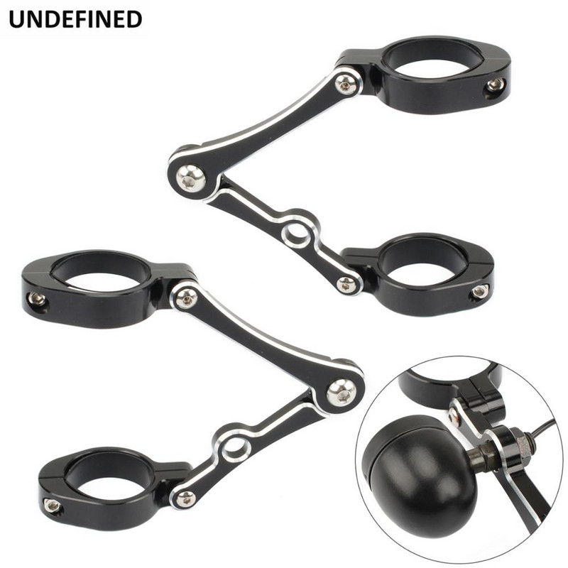 35-37 mm-es motorkerékpár-fényszóró konzolra rögzíthető bilincsvilla csőtartó fekete Harley Dyna Chopper Bobber Cafe Racer univerzálishoz