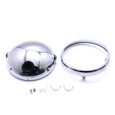 Capac pentru carcasă far cu LED de 7 inchi pentru motocicletă, carcasă exterioară a farului pentru Harley Cafe Racer personalizat, bol cu lampă de 7 inchi, capac de lumină din metal