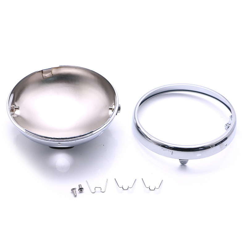 Мотоциклет 7 инча LED капак на корпуса на предния фар Външна обвивка на фара за Harley Cafe Racer Персонализирана 7-инчова купа за лампа Метална капачка за светлина