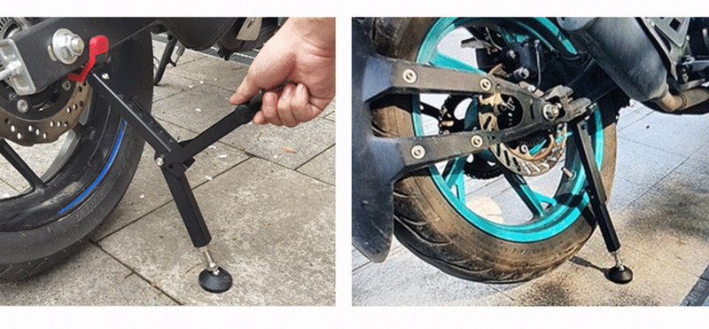 Univerzálny stojan na motocykel, skladací zdvihák na zadné koleso motocykla s rukoväťou, ľahko použiteľný pre prenosný steering bicykel
