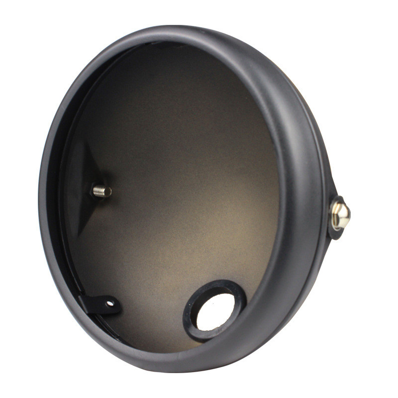 7" čierny okrúhly kryt pre montáž motocyklových LED svetlometov pre Harley Davidson pre 7" univerzálny kryt svetlometov