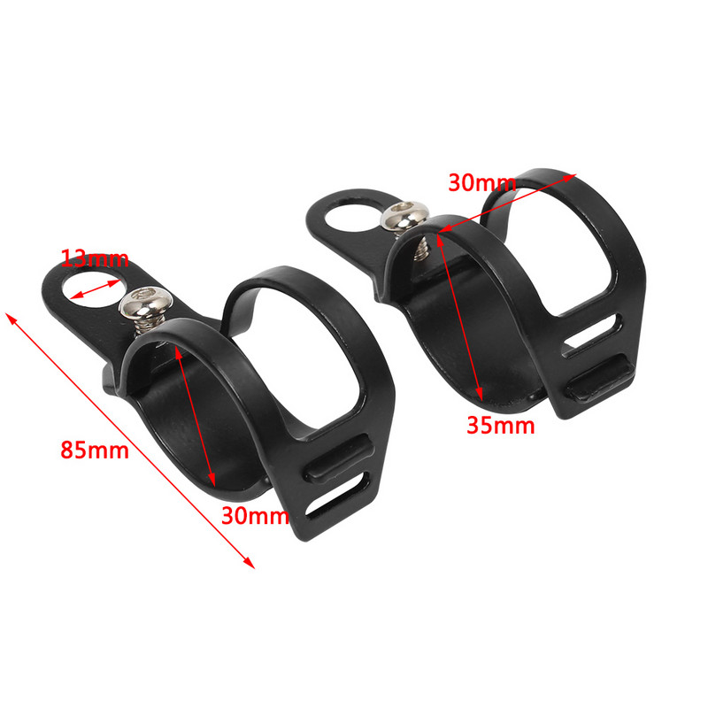 2db motorkerékpár irányjelző lámpa áthelyező konzol Villa bilincsek jelzőlámpa tartó Módosított univerzális rögzítő alkatrész fekete/króm