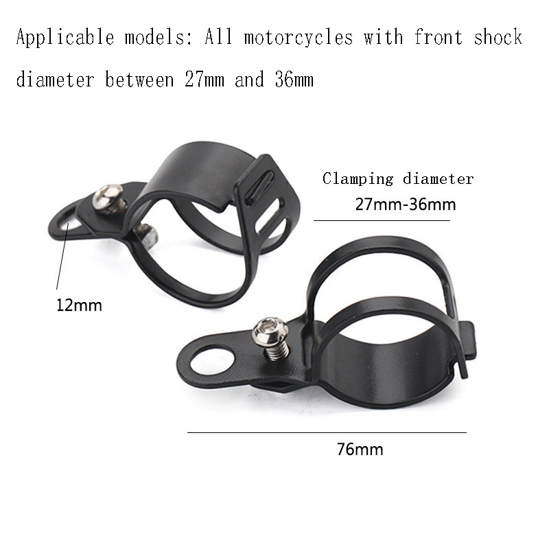 2-dielny univerzálny držiak smerových svetiel na motocykel, kovové svorky na premiestnenie vidlice, držiak lampy na prednú vidlicu motocykla