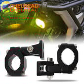 Beállítás Led motorkerékpár spotlámpa tartókonzolok Motobike UTV ATV ködlámpa Led kiegészítő fényszóró tartó 2-2,6 cm-es csőhöz
