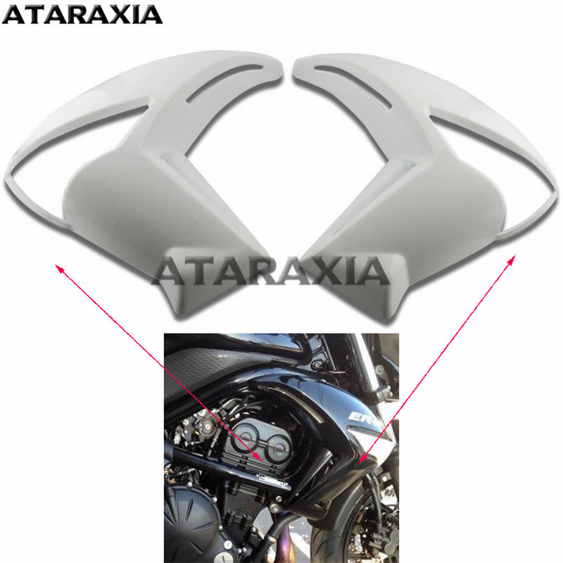 Värvimata mootorratta katted radiaatori kate jaoks Kawasaki er6n 2009 2010 2011 ER6N ER-6N sissepritsekatte kere täite trimm