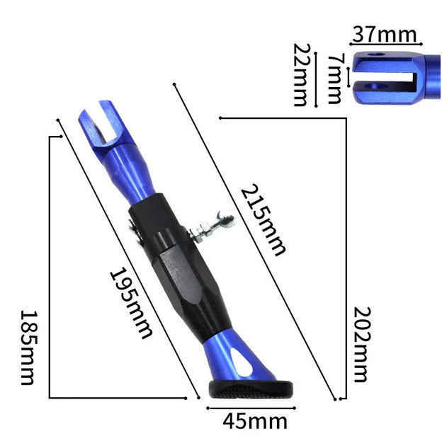 Állítható CNC fém motorkerékpár lábtámasztó elektromobil rúgás oldalsó állvány Tartós motorkerékpár lábtartó rúgás oldaltartó
