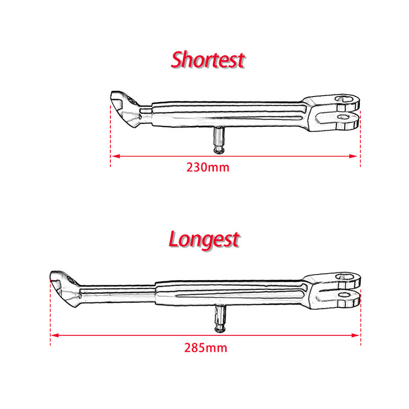 Motorkerékpár állítható alumínium lábú oldalsó támasztó állvány 2013-2020 Yamaha MT-07 FZ-07 FZ07 MT07 FZ MT 07 tartozékokhoz