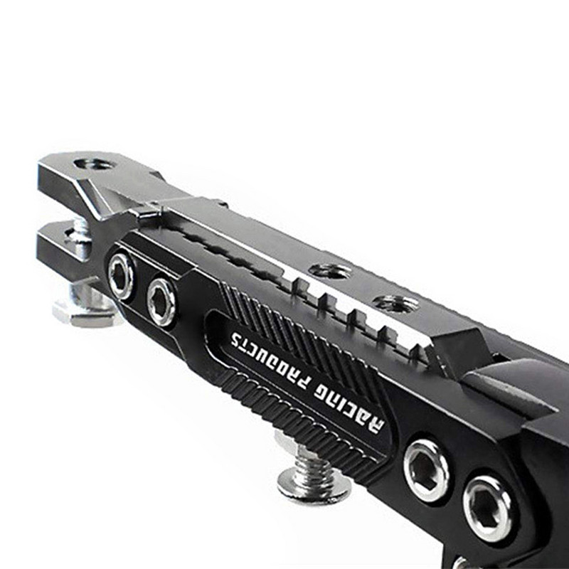 Viie asendi ja kõrguse reguleerimine CNC metallist mootorratta jalaga tugijalg Elektrombiline löögi külgjalg