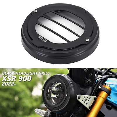 Мотоциклет черен ABS+алуминиев LED фарове Грил капак аксесоари за Yamaha XSR 900 XSR900 xsr900 xsr 900 2022 2023