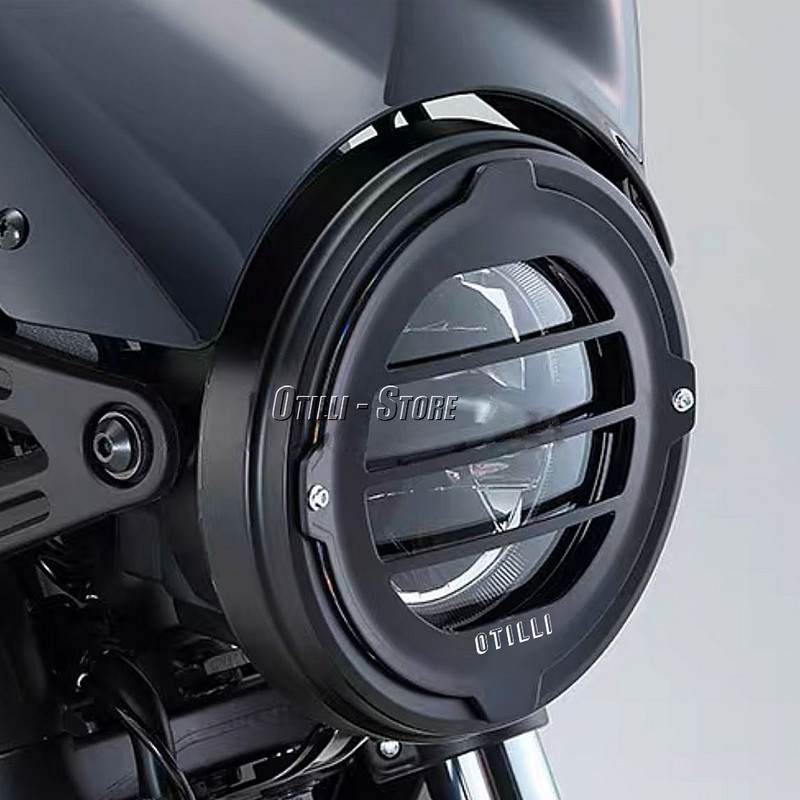 Motorkerékpár fekete ABS+alumínium LED fényszóró rács burkolat tartozékok Yamaha XSR 900 XSR900 xsr900 xsr 900 2022 2023