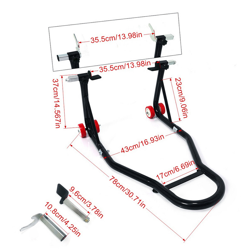 Kompletná sada stojana na motocykel, stojan na predné a zadné koleso, podpera kolesa, nástroj na opravu pneumatík, stojany na motocykle, zdvihák kyvnej vidlice