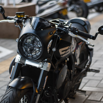 Προσαρμοσμένο για Brixton Crossfire 500 Motorcycle Round ABS Πλαστικό κάλυμμα προβολέων οθόνης Fairing παρμπρίζ