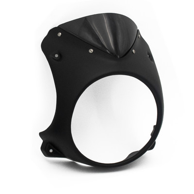 Prispôsobené pre motocykel Brixton Crossfire 500 okrúhly ABS plastový kryt svetlometov, kryt čelného skla