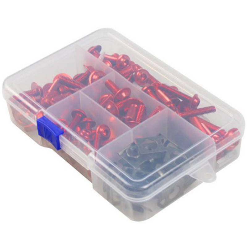 195 tk / komplekt mootorratta universaalsed CNC täieliku kaitsepoltide komplektid kere kruvid sobivad Kawasaki Honda Yamaha SUZUKI Pit Dirt Bike`ile