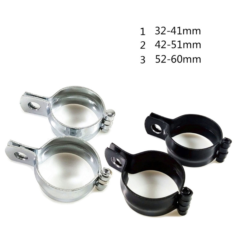 2tk kohtvalgusti kinnitusklambrid Stabiilsed valgusklambrihoidikud Vahetatavad mootorratta tulede osad - must / hõbedane