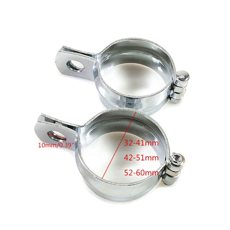 2tk kohtvalgusti kinnitusklambrid Stabiilsed valgusklambrihoidikud Vahetatavad mootorratta tulede osad - must / hõbedane