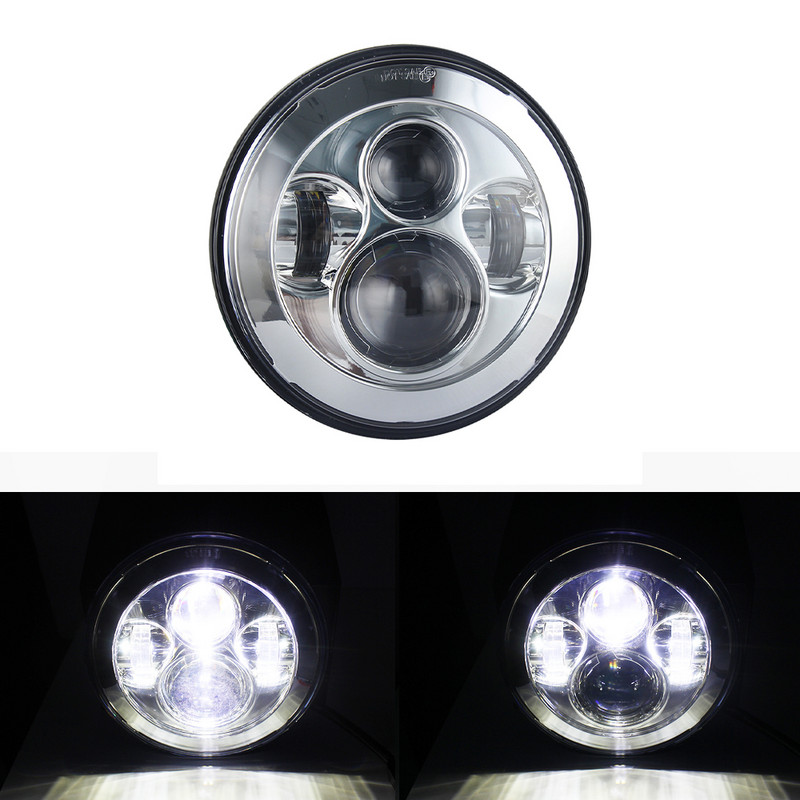 7 colių LED priekinis žibintas su tvirtinimo žiedo laikikliu, skirtas Kawasaki Voyager / Vaquero 1700
