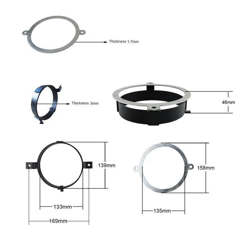 5,75 hüvelykes motorkerékpár projektor LED-es fényszóró rögzítő gyűrű Honda VTX 2002-2008 VTX 1800 VTX 1300 készülékhez