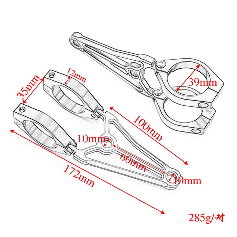 1 pár 39 mm 41 mm čierny CNC držiak na svetlomety motocykla, svorky na smerovky pre Harley, Yamaha, Ducati