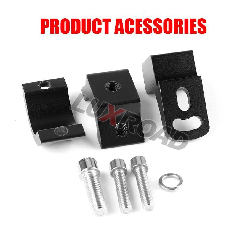 6 mm skrutkový kovový držiak bodového svetla pre riadidlá 22-30 mm, nastaviteľný 360 stupňov, držiak hmlového svetla, montáž na trubku pre motocykle