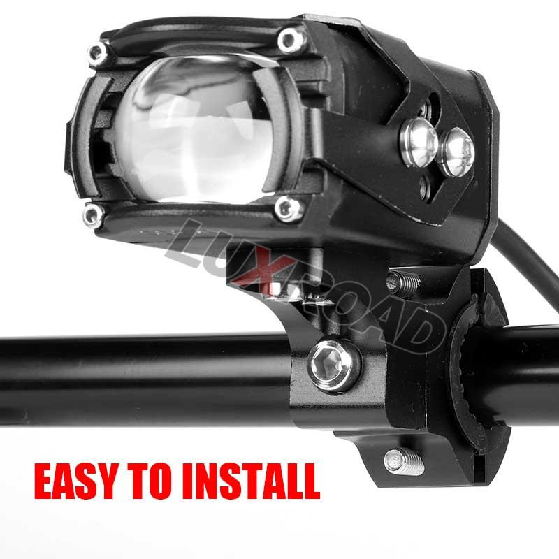 6 mm skrutkový kovový držiak bodového svetla pre riadidlá 22-30 mm, nastaviteľný 360 stupňov, držiak hmlového svetla, montáž na trubku pre motocykle