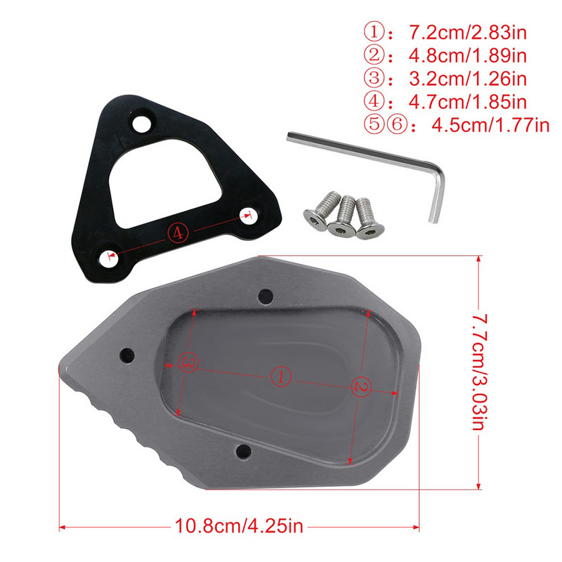Pre motocyklový BMW RNINET R NINET Rnine TR nine T R1200R 2017-2021, zväčšovacia doska bočného stojana, predlžovacie podložky stojana