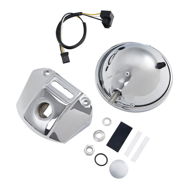 Motorkerékpár 5,75"-os fényszóróház-kanál, rögzítőkonzollal Harley modellekhez Sportster XL 883 1200