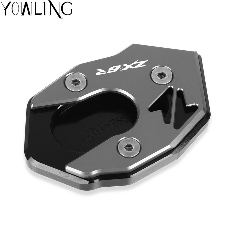 Motorkerékpár CNC alumínium oldalsó állvány Bővítés KAWASAKI ZX6R 2009 2010 2011 2012 2013 2014 2015 2016 2017-2019 ZX6R számára