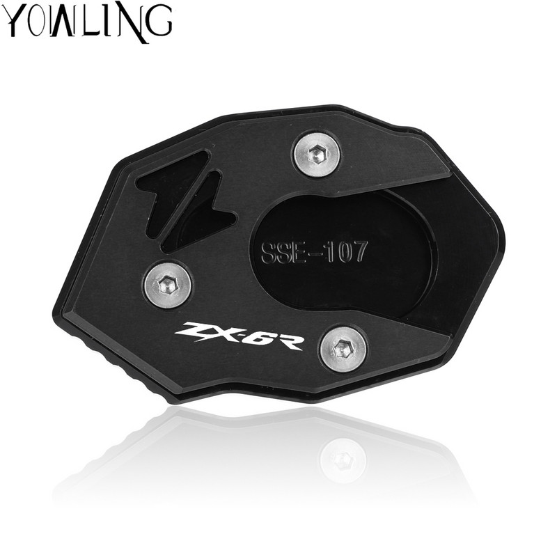 Motorkerékpár CNC alumínium oldalsó állvány Bővítés KAWASAKI ZX6R 2009 2010 2011 2012 2013 2014 2015 2016 2017-2019 ZX6R számára