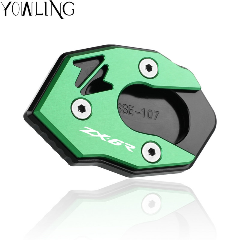 Motorkerékpár CNC alumínium oldalsó állvány Bővítés KAWASAKI ZX6R 2009 2010 2011 2012 2013 2014 2015 2016 2017-2019 ZX6R számára