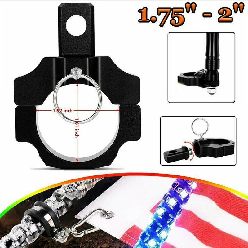 Držiaky pre UTV ATV pre LED svetelnú lištu Whip, vhodné pre 1,75" až 2", automatický nastaviteľný držiak svetla na rám