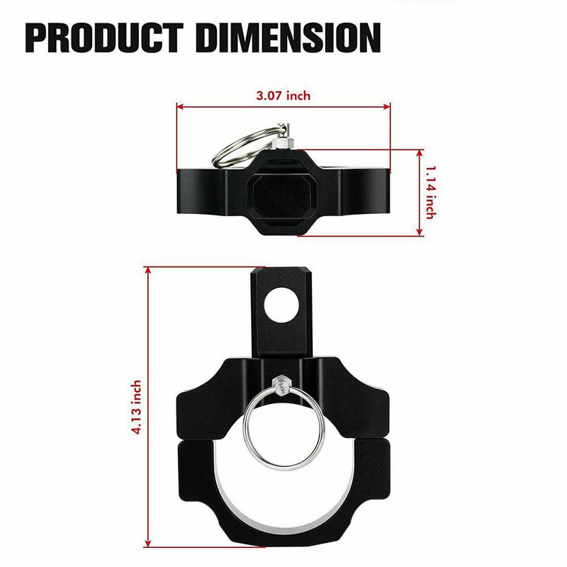 Držiaky pre UTV ATV pre LED svetelnú lištu Whip, vhodné pre 1,75" až 2", automatický nastaviteľný držiak svetla na rám