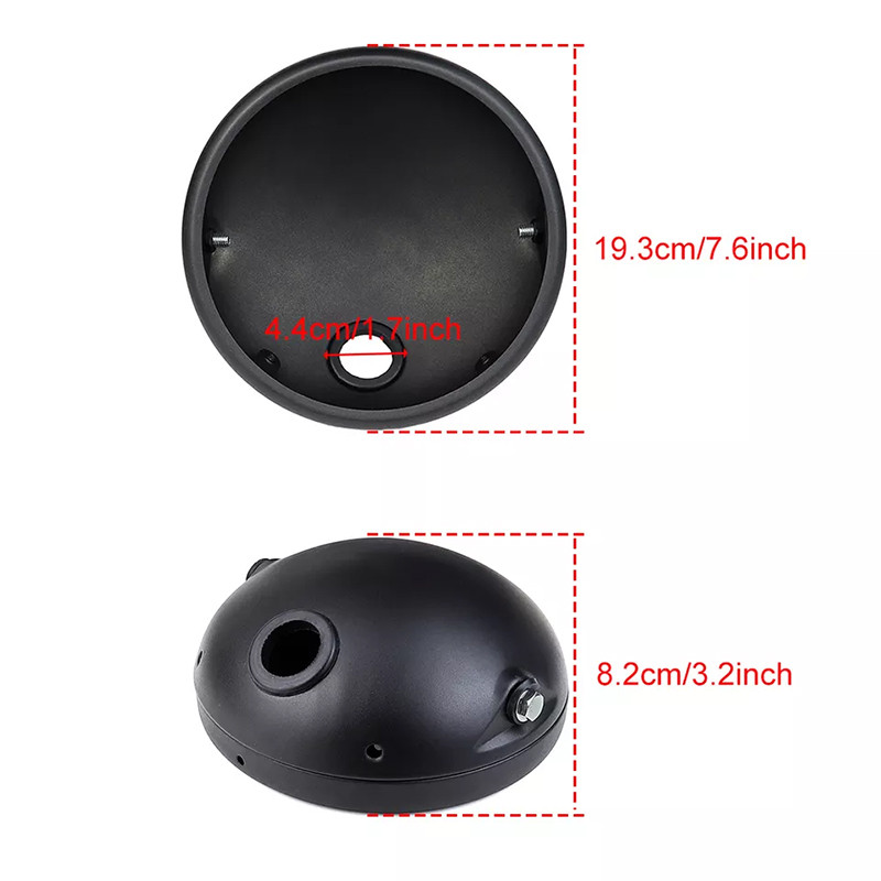 Univerzálne 7-palcové LED svetlomety do auta a motocykla, 7-palcové LED puzdro na svetlomety pre KAWASAKI, Honda, Yamaha, Chopper, Cafe Racer