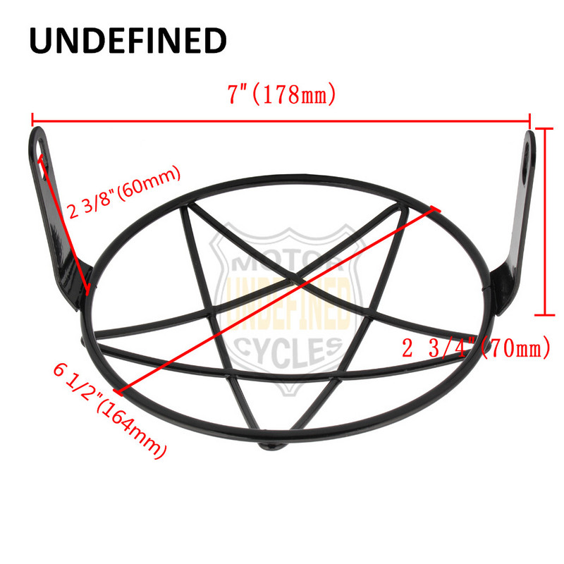 6,5"-os motorkerékpár univerzális fényszóróvédő rács lámpafedél Harley Ducati Yamaha Honda Cafe Racer kerékpárchopper Bobberhez
