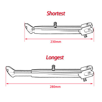 CNC алуминиева регулируема лека стойка за крака Странична стойка за Kawasaki ZX-14R ZX 14R 2006-2011 2007 2008 2009 2010